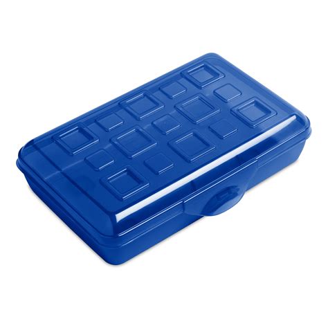 metal supply box for school|sterilite school supply blue pencil box.